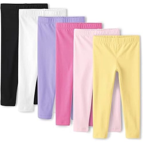 The Children's Place Baby Girls and Toddler Assorted Solid Leggings, Multipacks