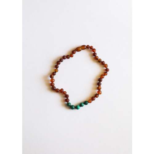 Raw Cognac Baltic Amber + Malachite || Necklace – CanyonLeaf
