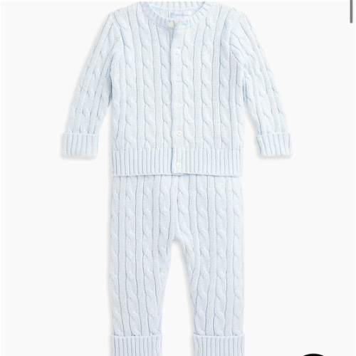 Polo Ralph Lauren Baby's Cable-Knit Cardigan & Pants Set | Saks Fifth Avenue