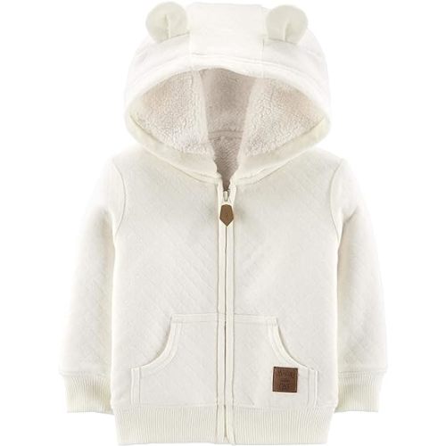 Simple Joys by Carter's Baby Hooded Sweater Jacket with Sherpa Lining