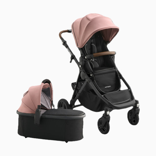 Mockingbird Single-to-Double Stroller 3.0 and Bassinet Bundle - Rose