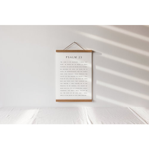 Bible Verse Hanging Sign | Psalm 23 Framed Christian Wall Art | The Lord Is My Shepherd