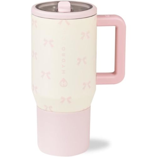 HydroJug Kids - 20 oz Insulated Kids Water Bottle with Flip Straw & Handle | Leak-Proof & Durable | Perfect for School, Sports, Lunch, Travel & Camp, Bows