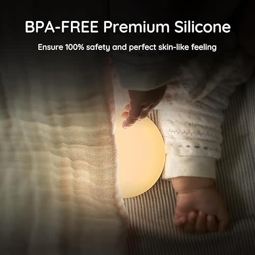 Anico Flip & Touch Baby Night Light, Small Portable Egg Light for Nursery | Dimmable, Baby Safe, Soft Glow, Rechargeable Silicone Lamp for Diaper Change,Feeding,Travel,Hospital, Newborn Essential Gift