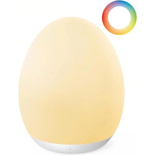 JolyWell Night Light, Baby Egg Light with 7 Colors Changing Mode & Dimming, Nursery Night Lamp BPA Free, Rechargeable Egg Night Light for Breastfeeding 1h Timer & Touch Control