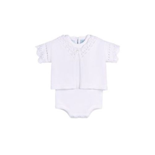 Girls' Crochet Cardigan & Romper Set - Baby