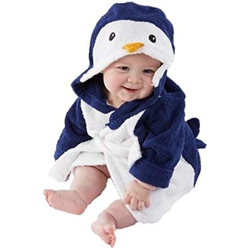 Baby Boy Bathrobe Hooded Towels Unisex Infant Bath robe Towel For Toddle Terry Ultra Absorbent Durable Blankets
