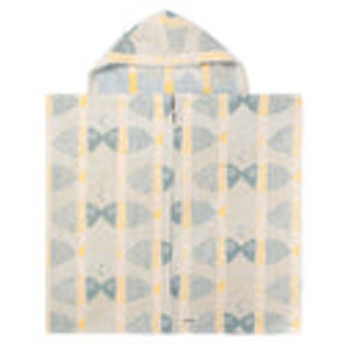 Fishies Hooded Kids Bath Towel | Sand Cloud