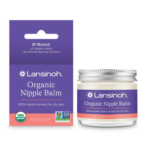 Lansinoh Organic Nipple Balm for Breastfeeding and Dry Skin, 2 Ounce Jar HSA/FSA Eligible