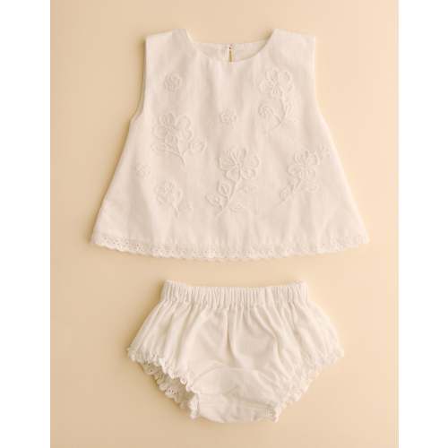 Dreamcatcher Floral Linen Blend Tunic Set – Oat & Marl
