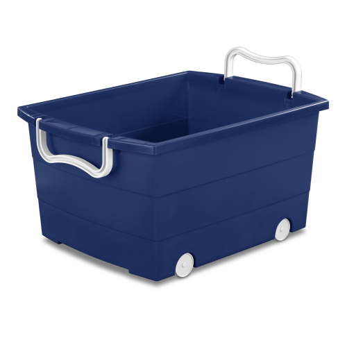 Your Zone Kids Rolling Toy Storage Bin with Handles