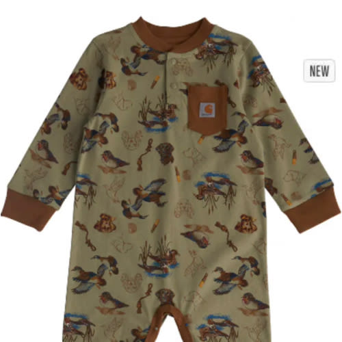 Boys' Long Sleeve Duck Print Coverall (Baby) | Fall Layering Clothing Essentials | Carhartt