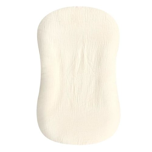 Hooyax Muslin Baby Lounger Cover, 100% Cotton Durable Newborn Lounger Cover, Soft and Breathable Infant Lounger Cover for Boys Girls, Covers Only (Yellow)