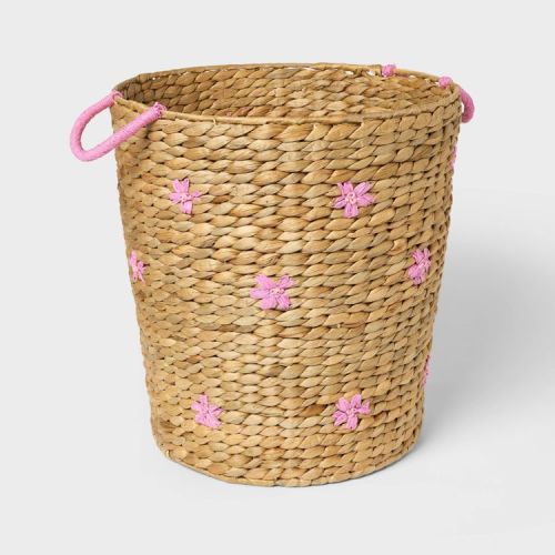 Floral Kids' Natural Woven Floor Basket - Pillowfort™