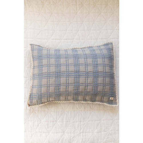 french plaid sham - bluebelle