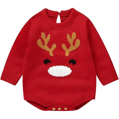 Newborn Baby Girl Boy Knit Sweater Romper Neutral One Piece Bodysuit Pullover Fall Winter Clothes