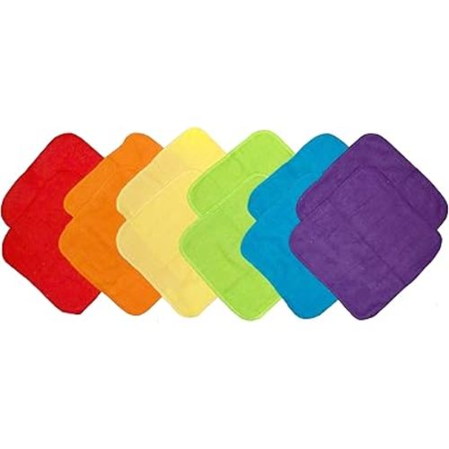 Neat Solutions Solid Knit Terry Washcloth Set, Multi-color, 12-Count