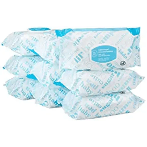 Amazon Elements Baby Wipes, Unscented,White 720 Count, 80 Count (Pack of 9)