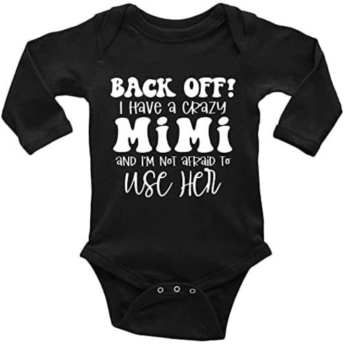 Back Off! I Have A Crazy Mimi Cotton Romper Long Sleeve Newborn Crawl Playsuit