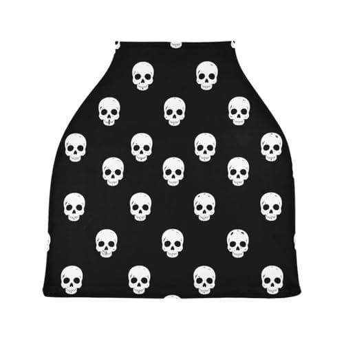 Nursing Cover Skulls Seamless Pattern Breastfeeding Soft Carseat Canopy Multi Use for Baby Car Seat Covers Canopy Shopping Cart Cover Scarf Light Blanket Stroller Cover