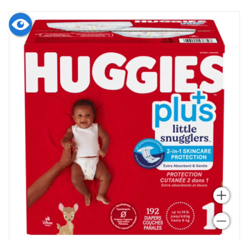 Huggies Little Snugglers Plus Diapers, Sizes 2