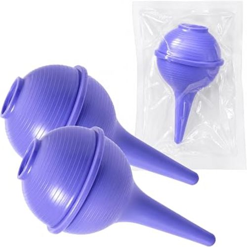 Vakly Sterile Bulb Syringe 2 oz (2 Pack) – Rubber Ear & Nasal Suction Bulb for Cleaning, Ear Wax Removal & Irrigation, Easy Squeeze for Baby & Adults