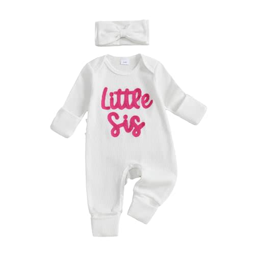 PUHHAPIEY Newborn Baby Girls Clothes Daddys Girl Highland Cow Onesie Long Sleeve Romper Western Clothes Coming Home Outfit