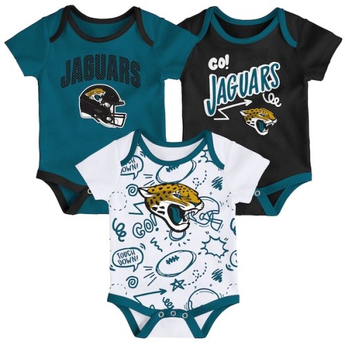 Jacksonville Jaguars Outerstuff Infant All Day Play Three-Piece Bodysuit Set