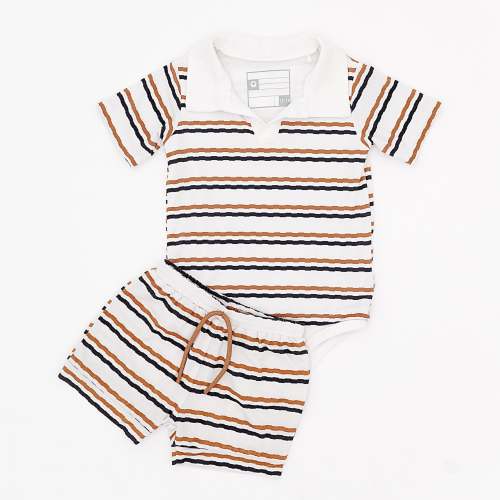 Polo Onesie + Shorts Set