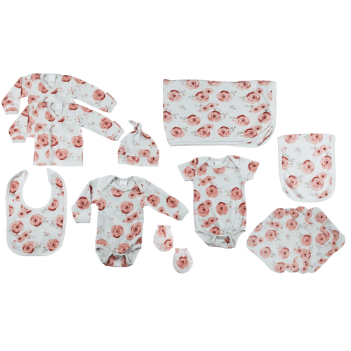 Rose Print Newborn 13 Piece Set