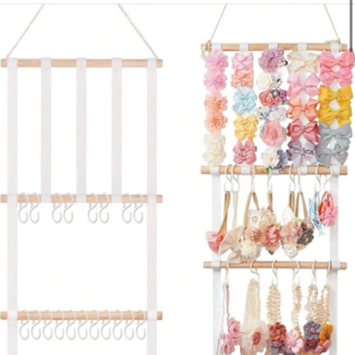 1pc Hair Clip & Hair Ties Storage Hanging Bag For Kids, Girls' Hair Accessories Organizer Hanging Ribbon, Birthday Gift For Baby Love Valentine | SHEIN USA