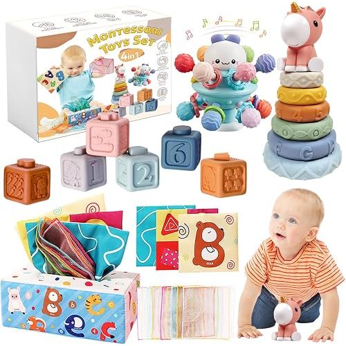 4 in 1 Montessori Baby Toys Set for 12 Months