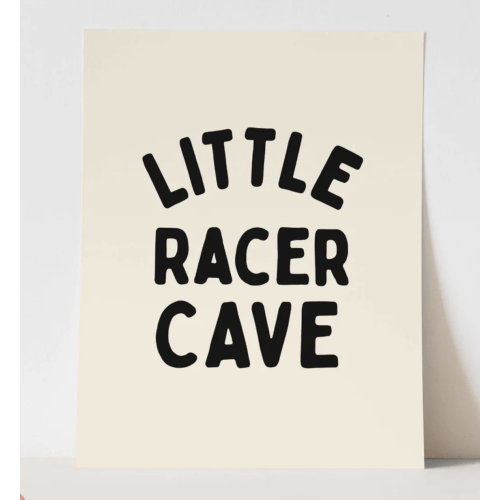 {Natural + Black} Little Racer Cave Art Print