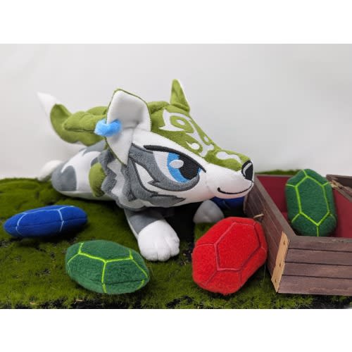 Wolf Link Plush - Made to Order | Handmade Legend of Zelda Twilight Princess plushy with embroidered details
