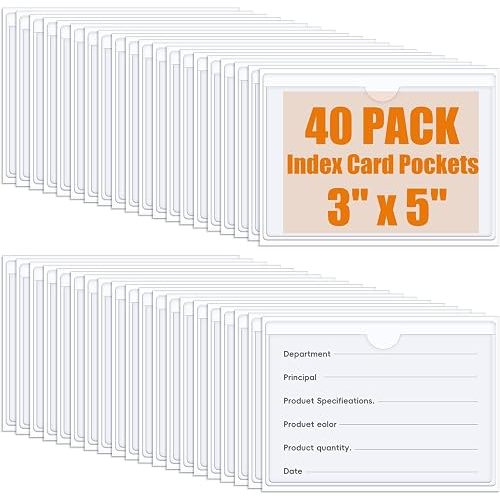 40 pack index card packets