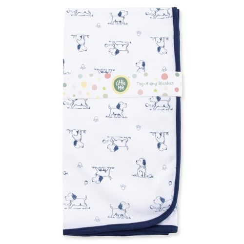 Little Me Blankets for Baby Boys' Puppy Toile Swaddling Receiving Blanket