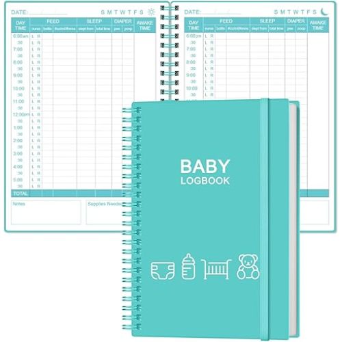 Baby's Daily Log Book - A5 Baby's Tracking for Newborns, 150 Easy to Fill Pages to Track and Monitor Your Newborn Baby's Schedule, Teal