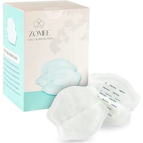 Zomee Disposable Breast Pads for Breastfeeding – Ultra-Absorbent/Leak-Proof/Discreet/Secure – Highly Portable: Individually Wrapped – Soft & BPA-Free (Pack of 200)