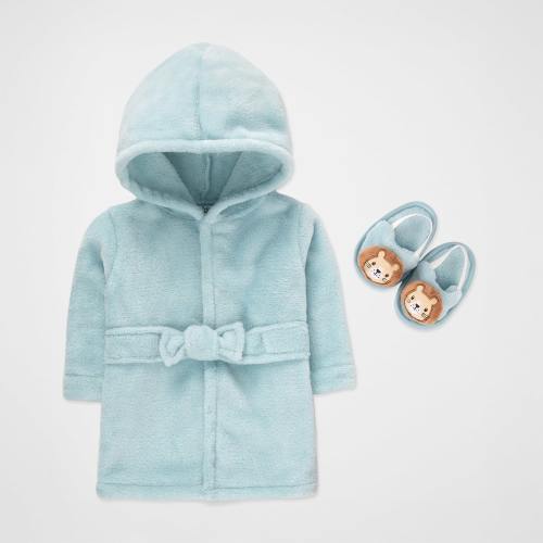 Baby Essentials 0-9 Month Baby Unisex Knee Length Long Sleeve Robe