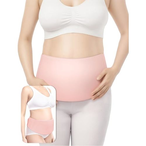 Hysterectomy & C-Section Belly Binder for Post-Op, Hot & Cold Therapy Ice Pack Waist Belt, Lycra Fabric Gel Pad for Incision Protection, Reusable Cooling Wrap for Surgery Pain Relief,Adjustable 28-47"