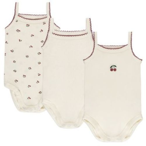 Aurora Classics - Cherry Print Spaghetti Strap Modal Undershirts / Bodysuits - 3 Pack