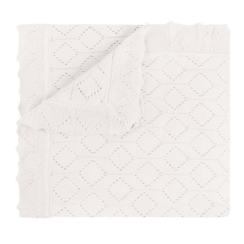 Lux Pointelle Knit Blanket