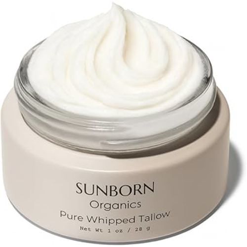 Pure Whipped Tallow Balm (Unscented) | 1 Ingredient | Handmade in USA | 100% Organic Grass-Fed Beef Tallow Face Moisturizer Lotion for Dry Skin, Baby, Eczema, Rosacea, Sensitive Skin, Fragrance-Free