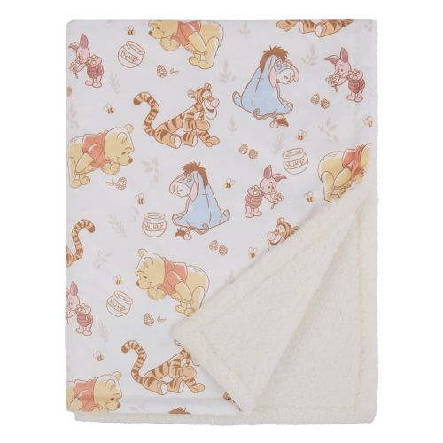 Disney's Winnie the Pooh Velboa Sherpa Baby Blanket