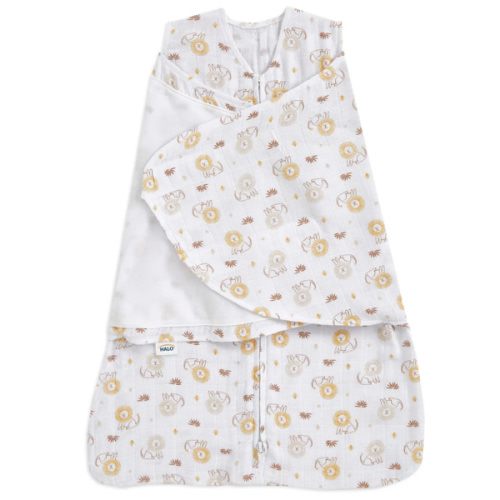 Lion Print Cotton Muslin Newborn Swaddle | HALO