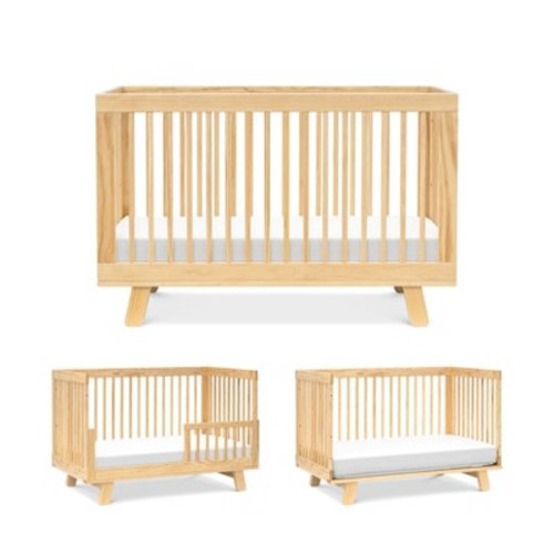 Babyletto Hudson 3-in-1 Convertible Crib with Toddler Bed Conversion Kit - Natural