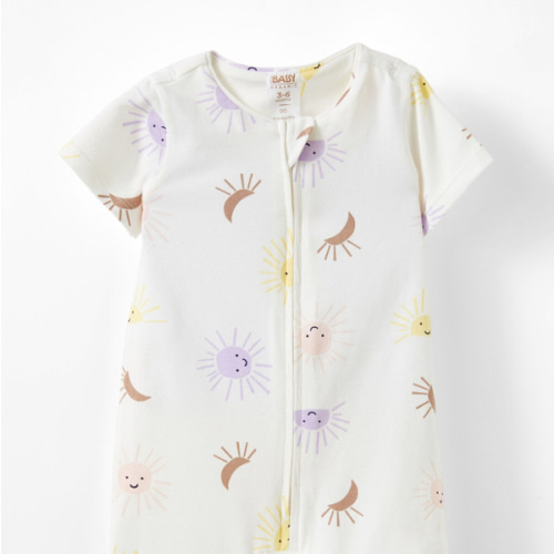 The Billie Short Sleeve Zip Romper, Hello Sunshine