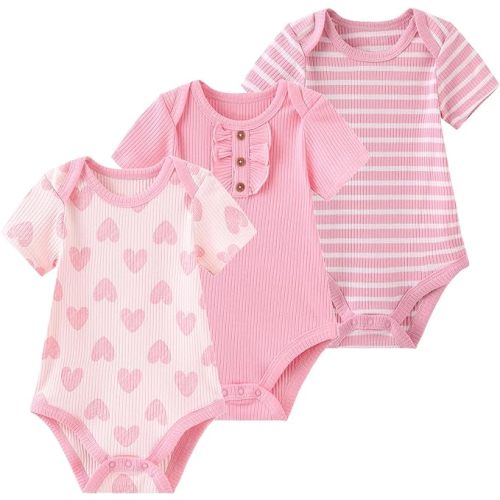 Baby Bodysuit Boy Girl Clothes Soft Newborn Infant Outfit Short Sleeve Romper
