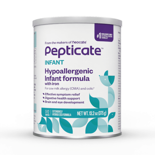 Pepticate Baby Formula, Hypoallergenic Powdered Infant Formula for Cow Milk Allergy, with Omega 3 DHA, ARA, Iron & Prebiotics, 13.2oz