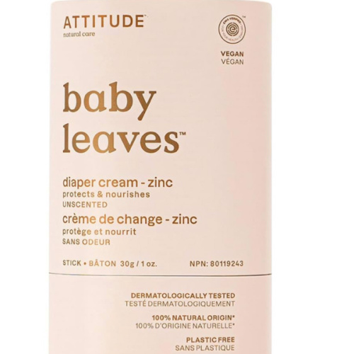 ATTITUDE Diaper Cream Bar with Zinc